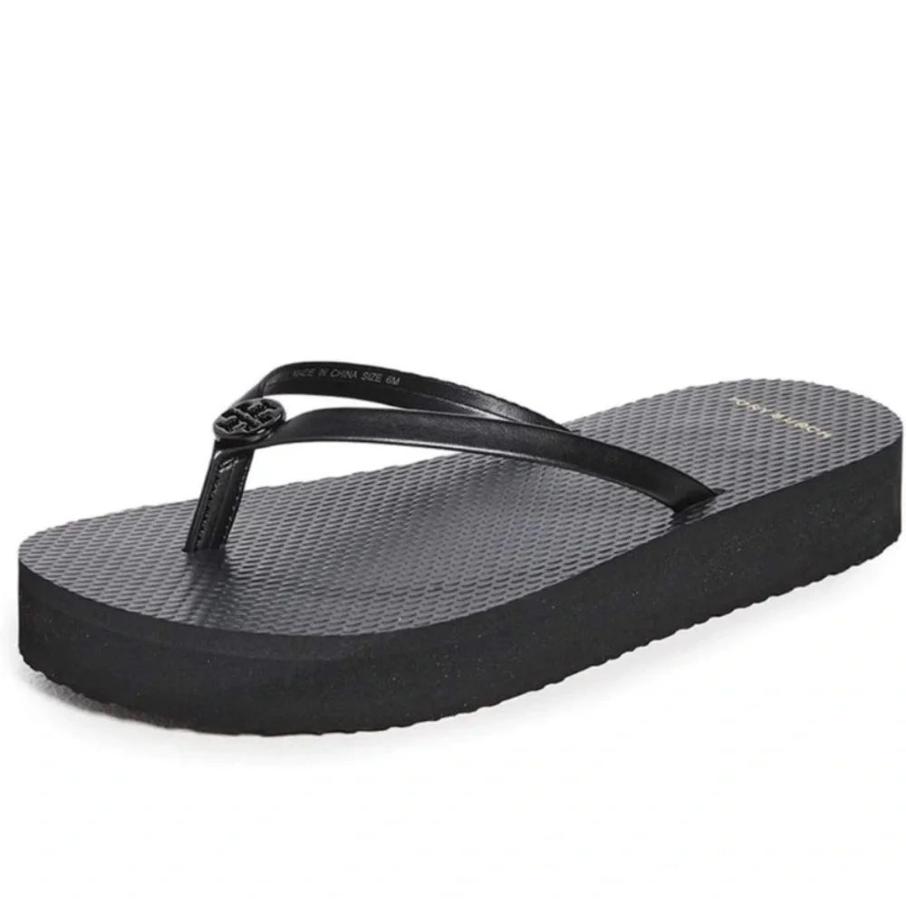 Tory Burch Black Flatform Flip Flop NWT